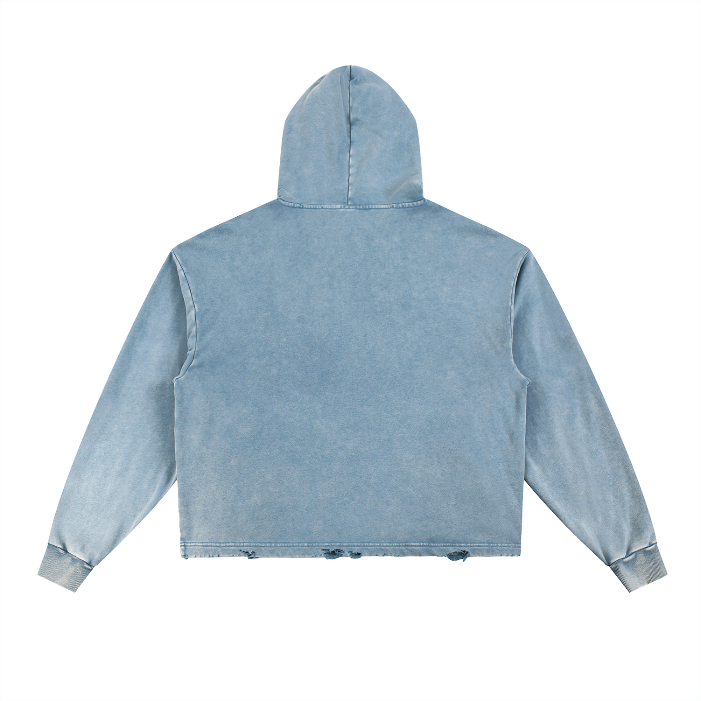 Vintage Washed Frayed Hem Hoodie – Jesus Is Risen Christian Streetwear Hoodie