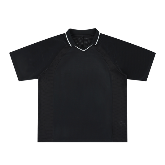 Striped V-Neck Soccer Jersey