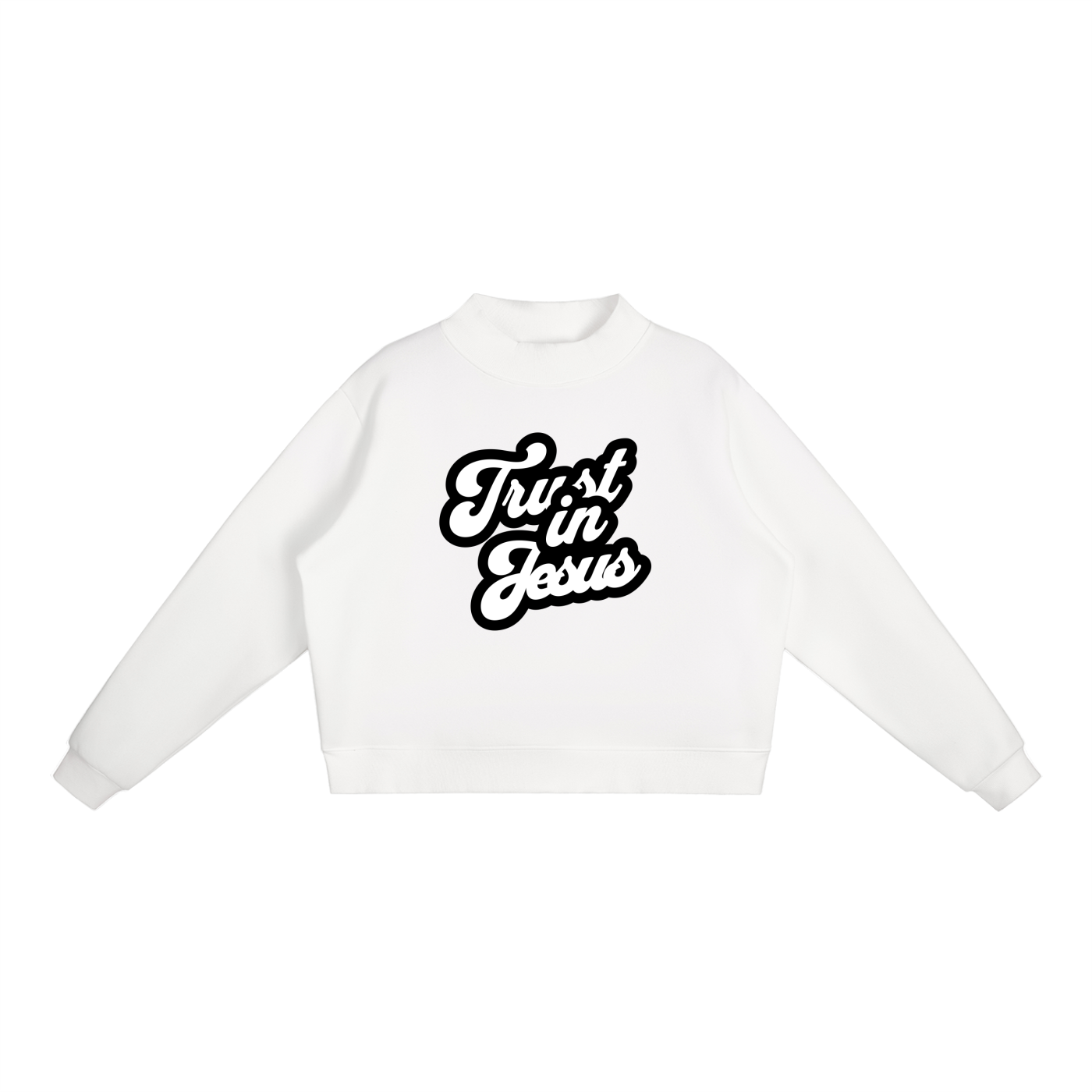 Essential Fleece Mock-Neck Crew Sweatshirt