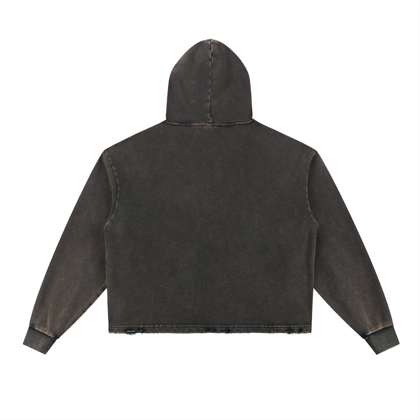 Vintage Wash Frayed Hem Hoodie – “Jesus Is Risen” Christian Graphic Streetwear Hoodie